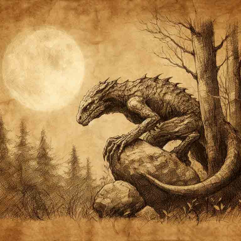 Reptilian Cryptid Sketch