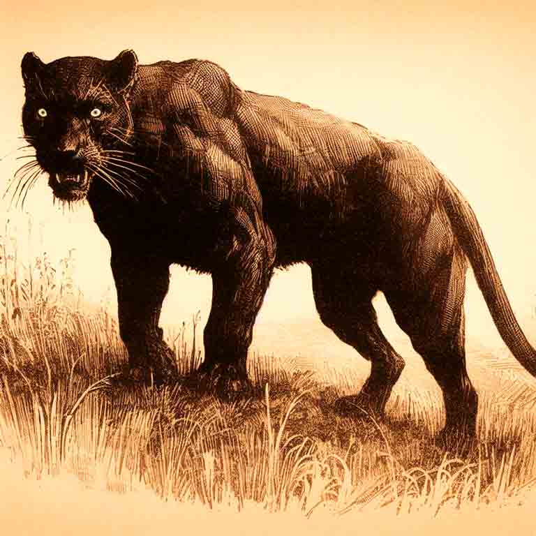 Sketch and list of feline cryptids