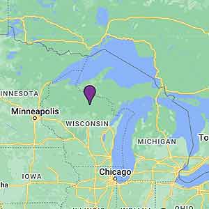Map of where the hodag is found