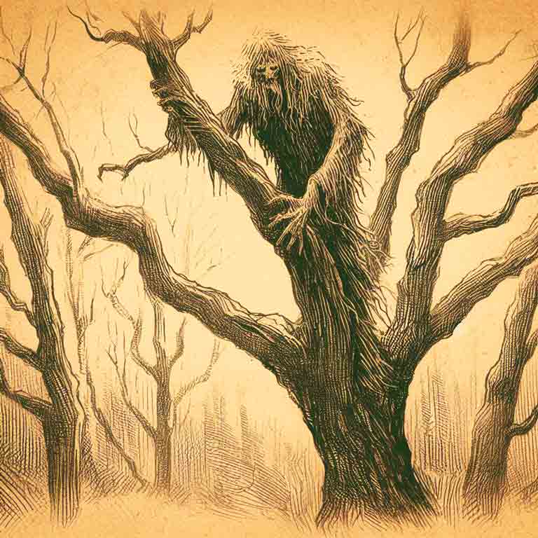 Lumberjack folklore cryptid list and sketch