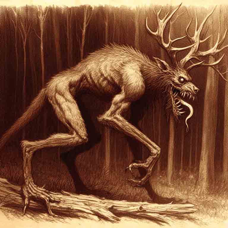 Sketch and list of folklore cryptids