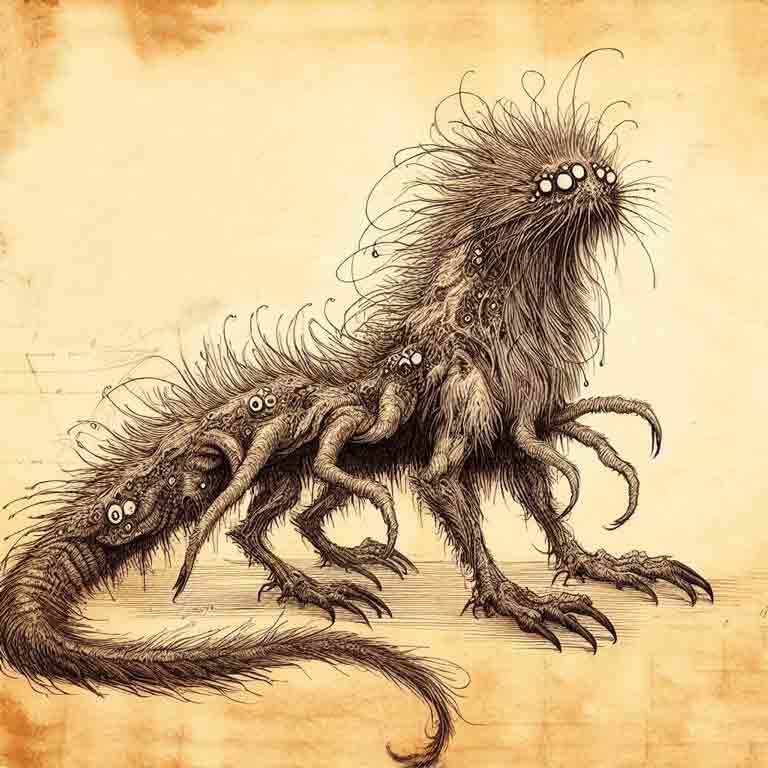 Miscellaneous or unusual cryptid list and sketch